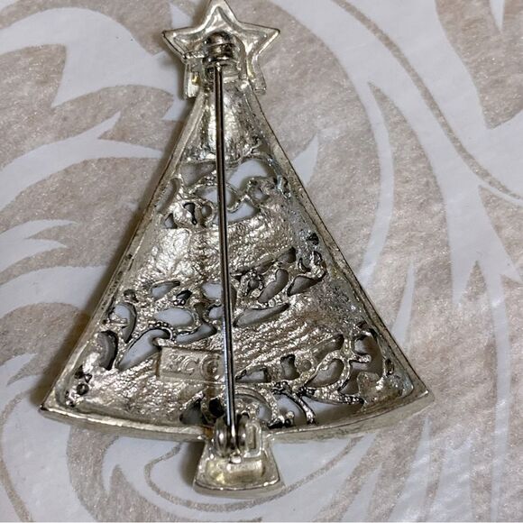 Vintage Kenneth Cole Brooches Pins Christmas Tree & Reindeer Gorgeous - Picture 5 of 5